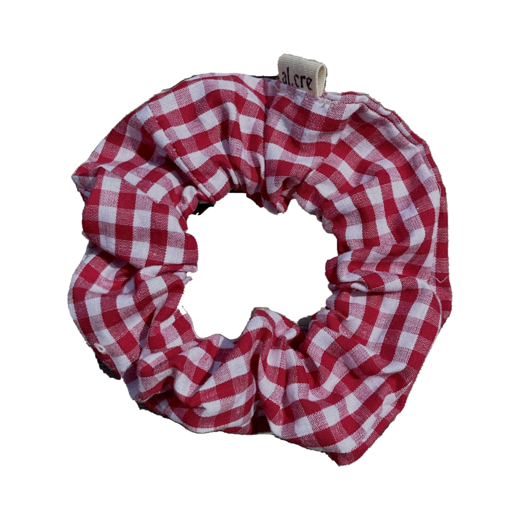 red picnic scrunchie