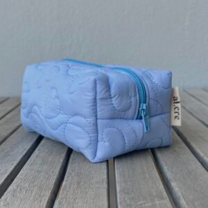 blue hearts waterproof mini makeup bag