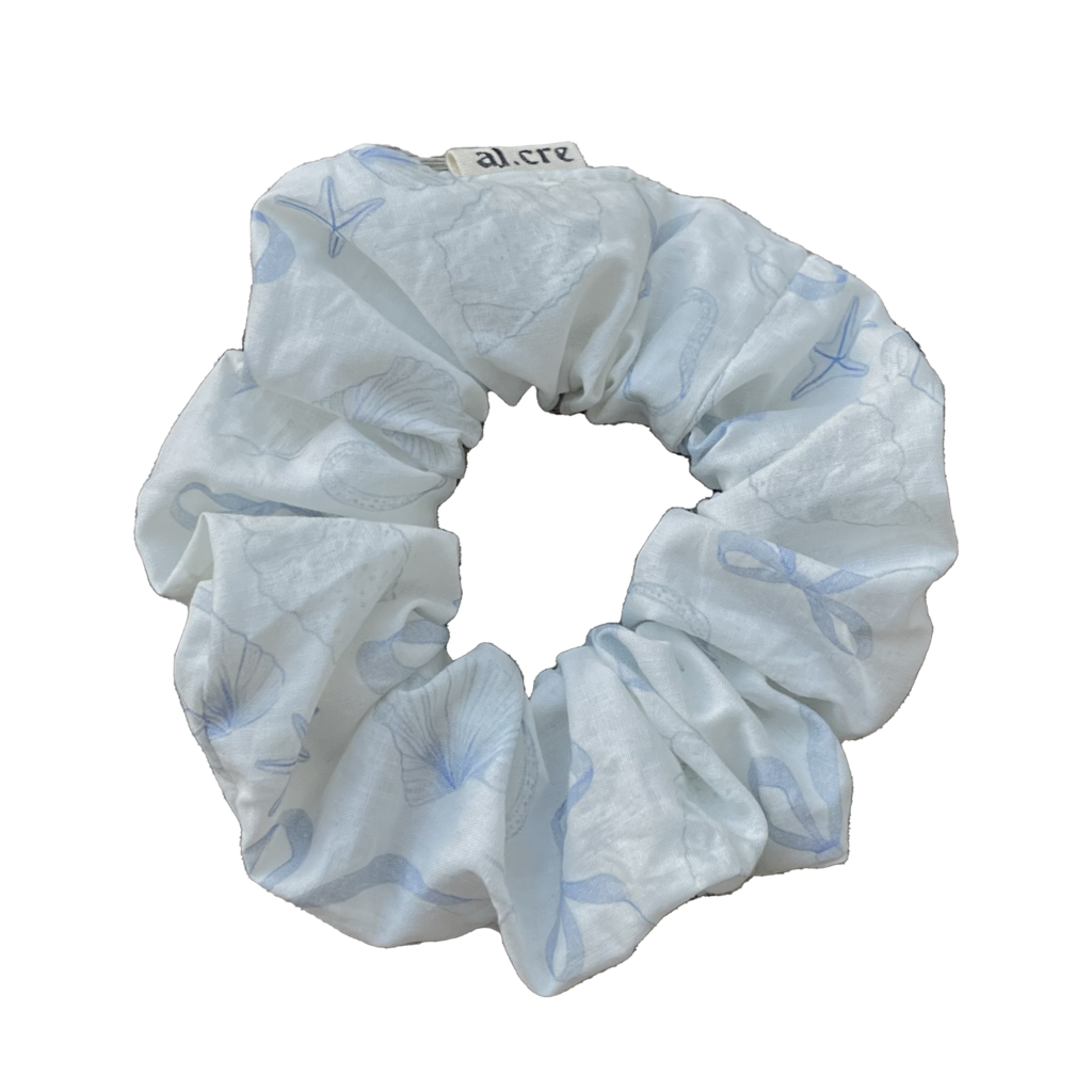 ocean shells scrunchie