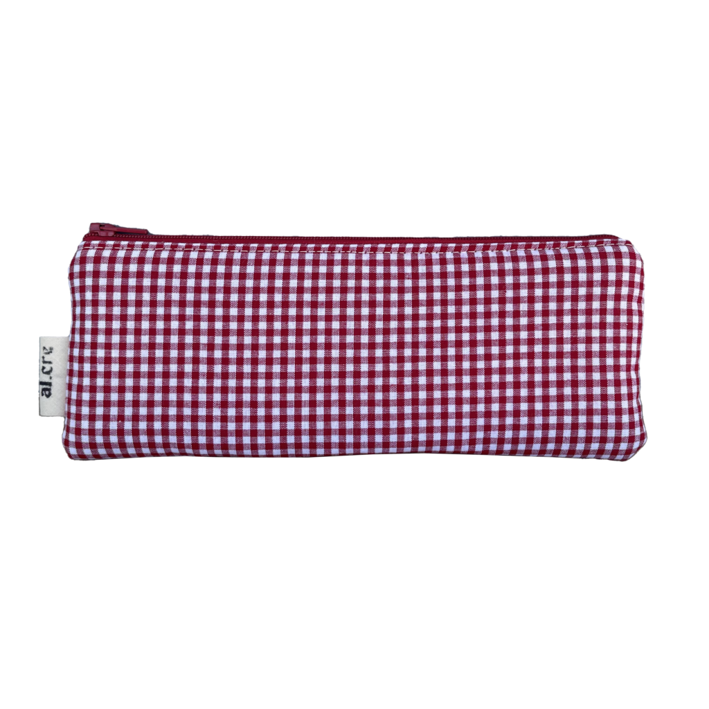 red picnic pencil case