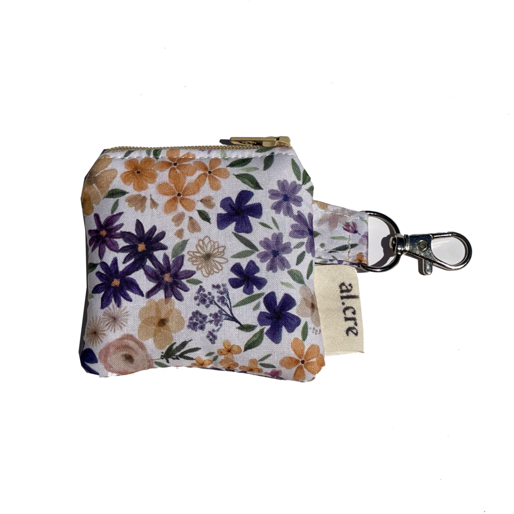 purple floral airpods case