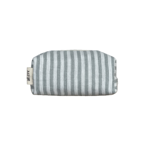 mint stripes mini makeup bag