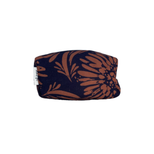 large orange flowers mini makeup bag