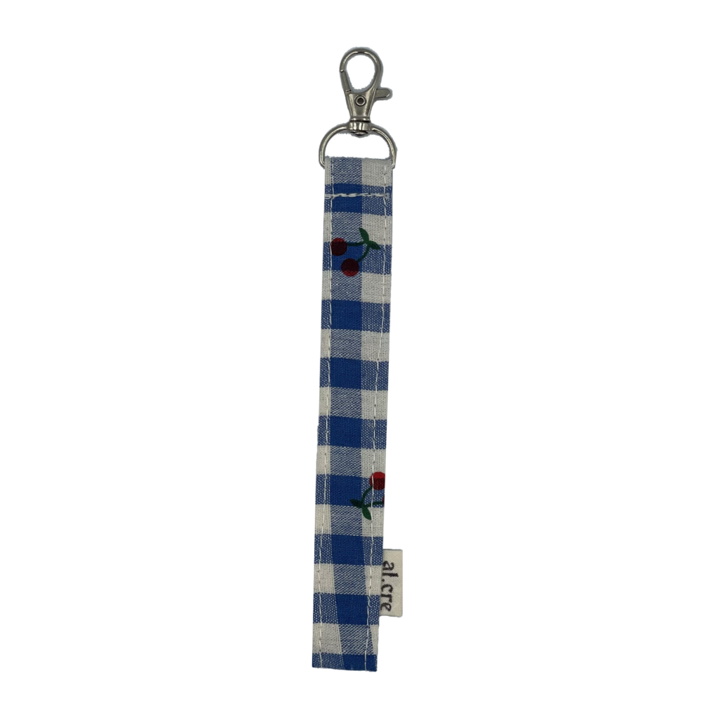 cherry picnic wrist keychain
