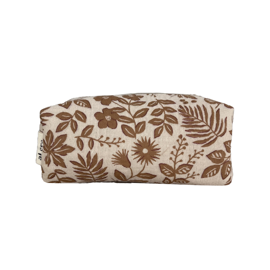 fall leaves small makeup bag