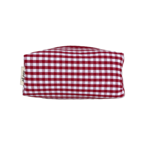 red picnic small makeup bag