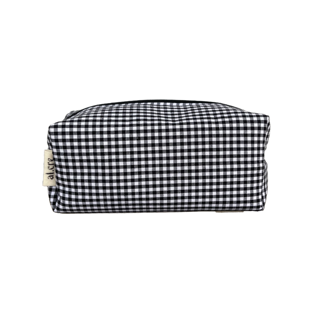 black picnic small makeup bag
