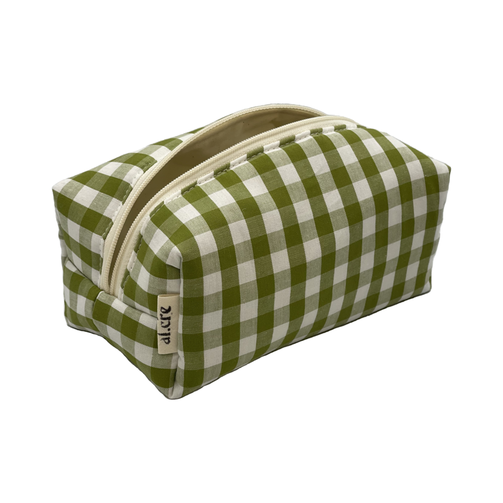 light green picnic small makeup bag