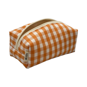 orange picnic small makeup bag