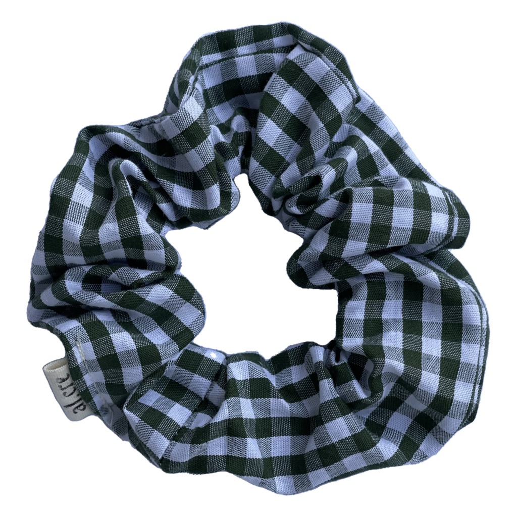 dark green picnic scrunchie