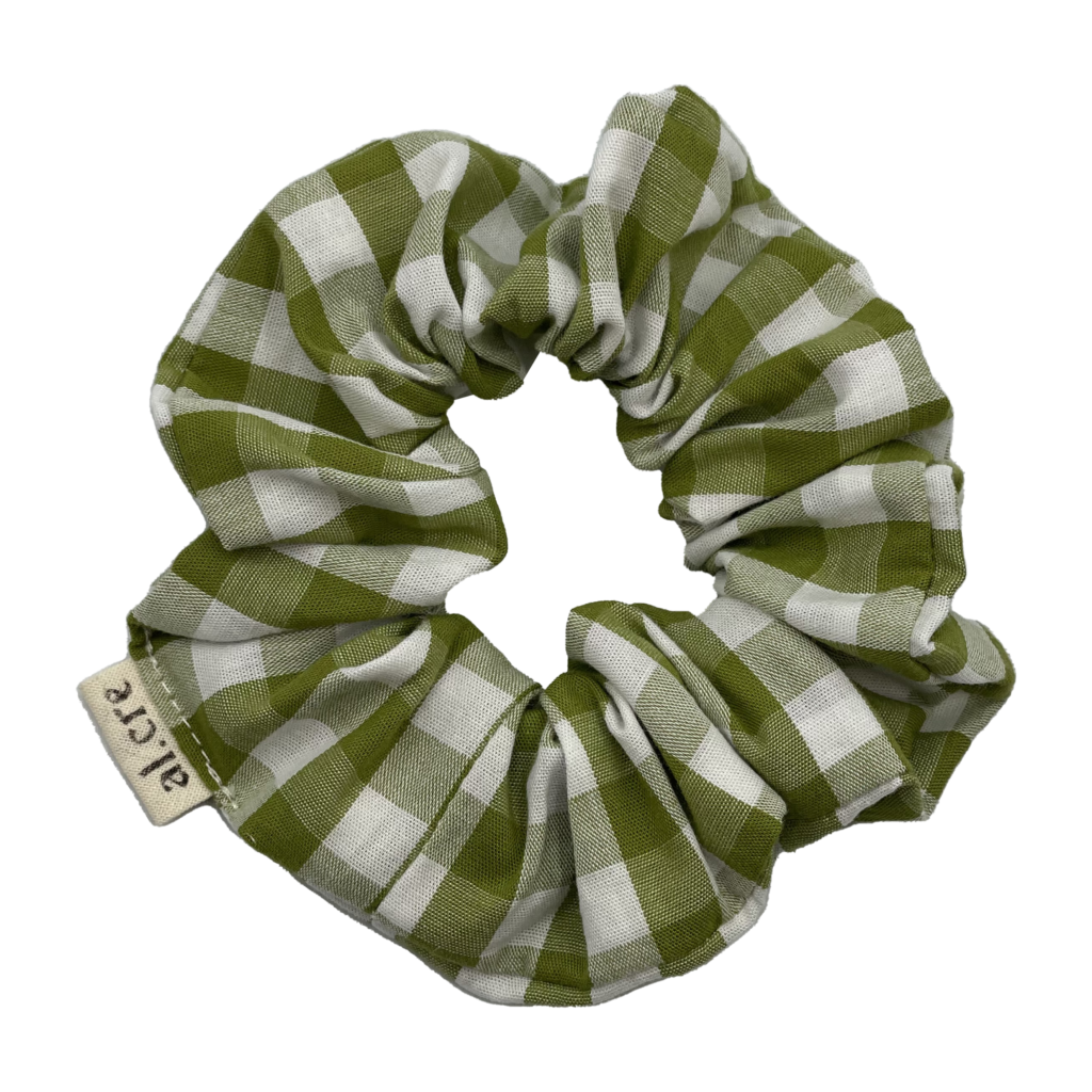 green picnic scrunchie