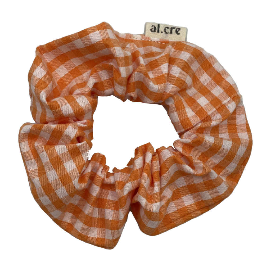 orange picnic scrunchie
