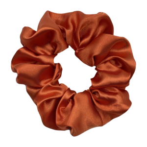 orange satin scrunchie