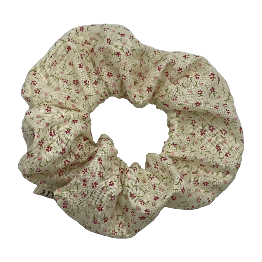 tiny rose flowers scrunchie
