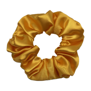 yellow satin scrunchie