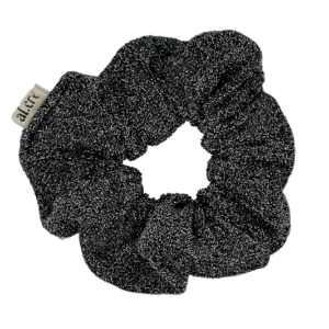 black glitter scrunchie