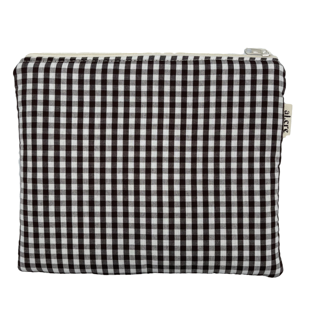 brown picnic maxi puffy pouch