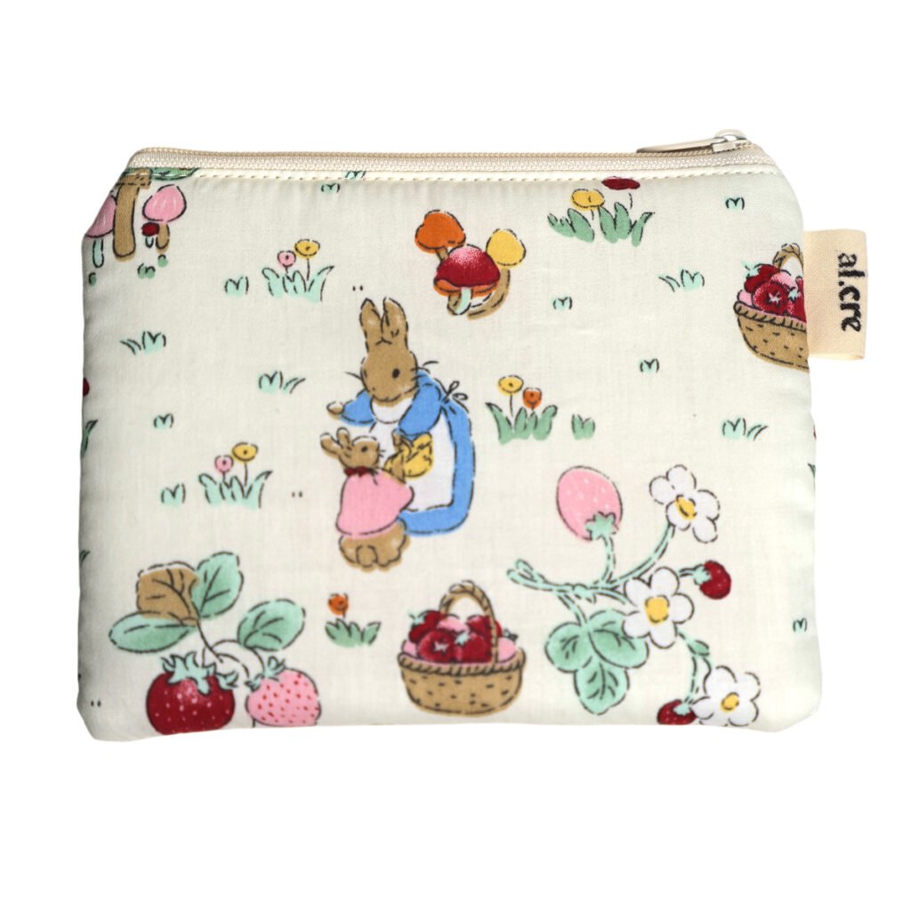 mushrooms and bunnies medium pouch