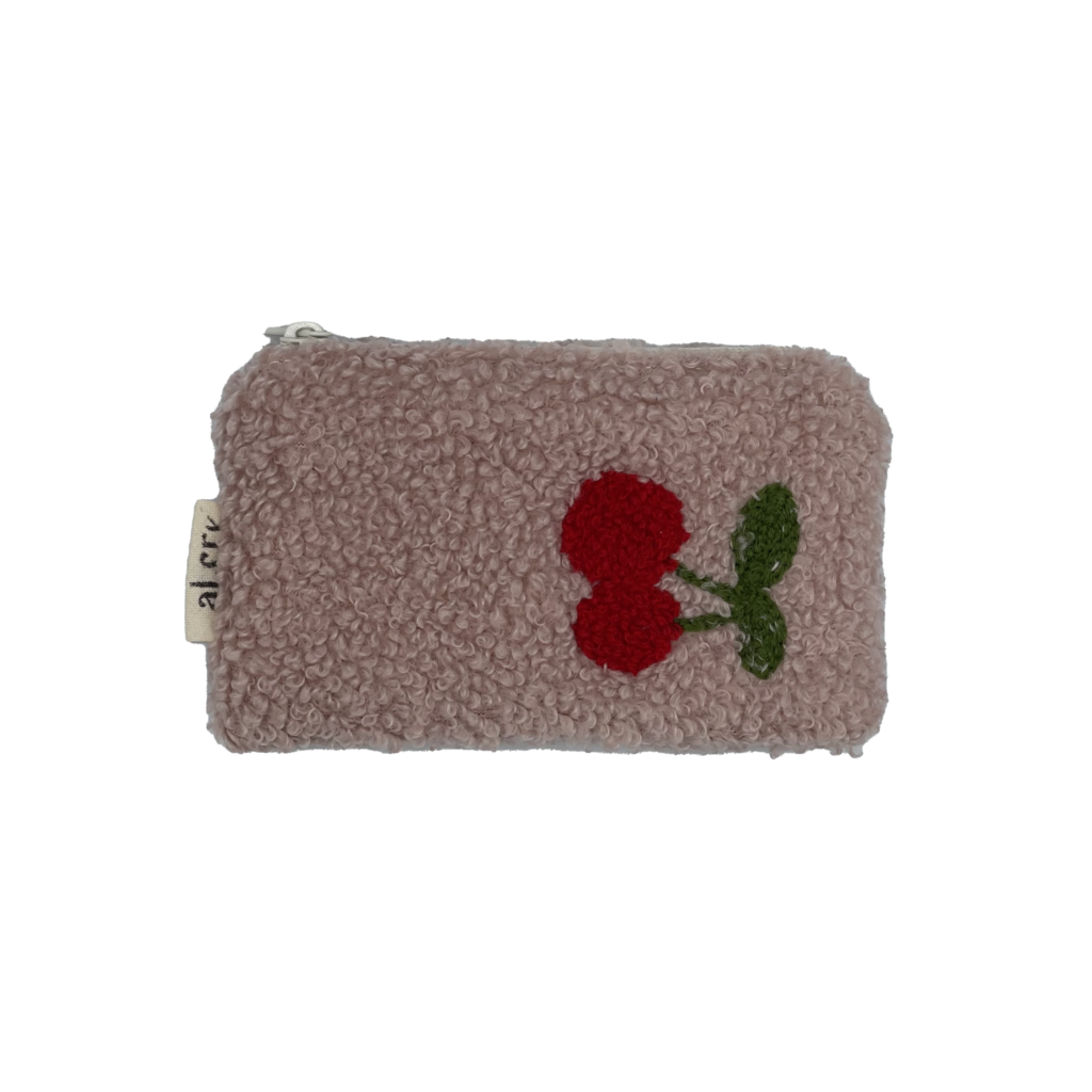 fluffy cherry small wallet