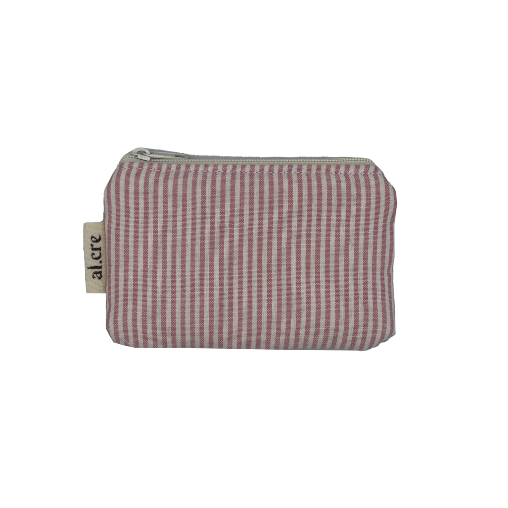 pink stripes small wallet