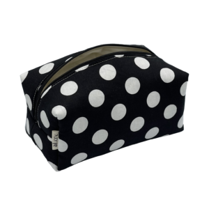 polka dots maxi makeup bag