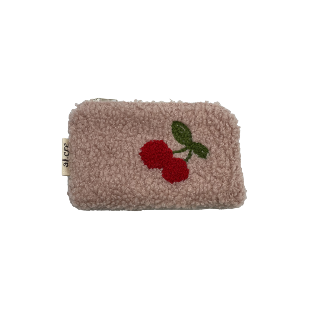 fluffy cherry small wallet