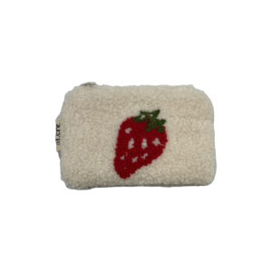 fluffy strawberry small wallet