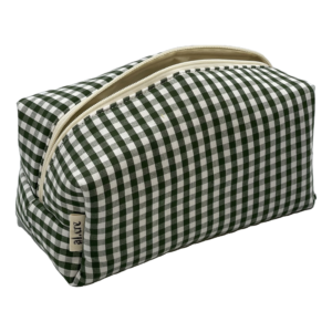 green picnic maxi makeup bag