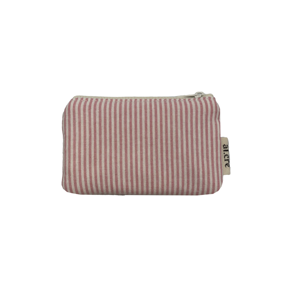 pink stripes small wallet
