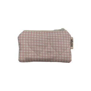 quilted pink hearts small wallet