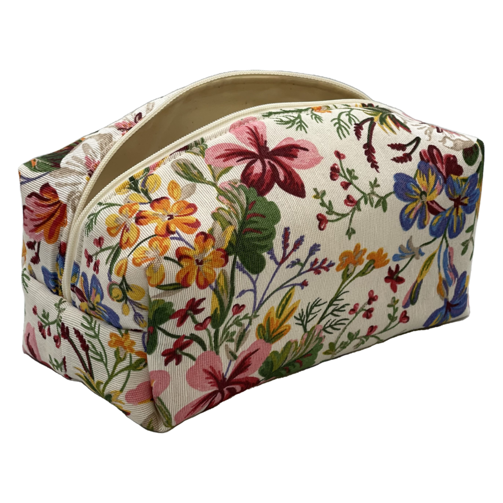 spring floral maxi makeup bag