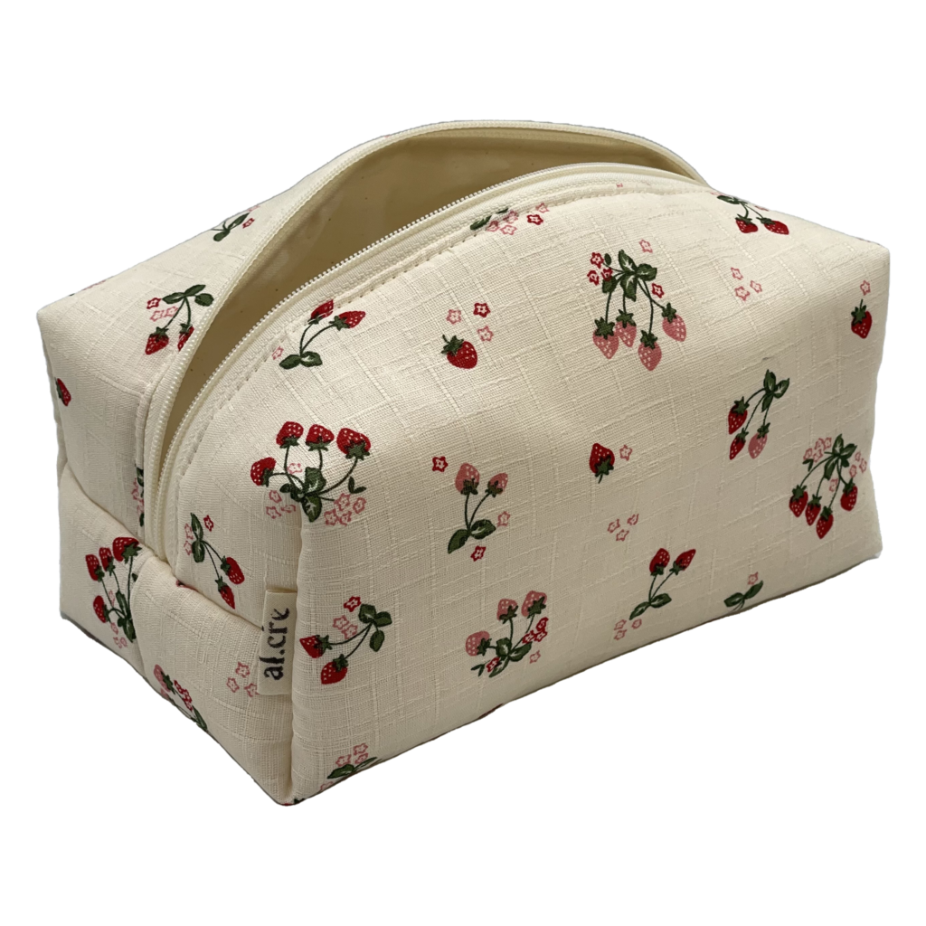 strawberry fields maxi makeup bag