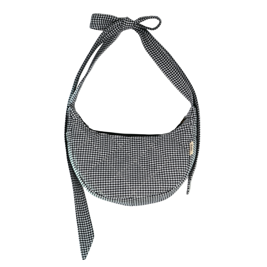 black picnic banana bow bag