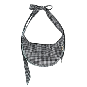 black picnic banana bow bag