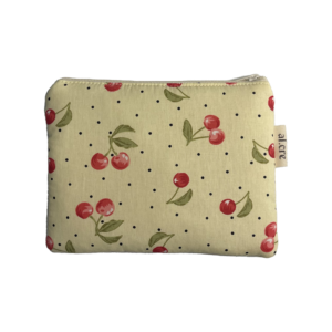 cherries and dots medium pouch