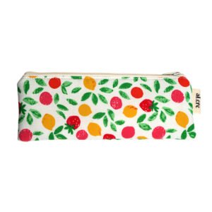 fruits and leaves pencil case