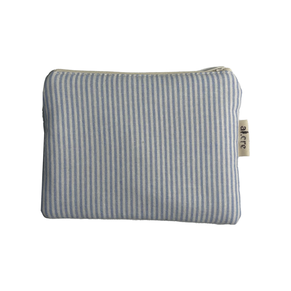 light blue stripes medium pouch
