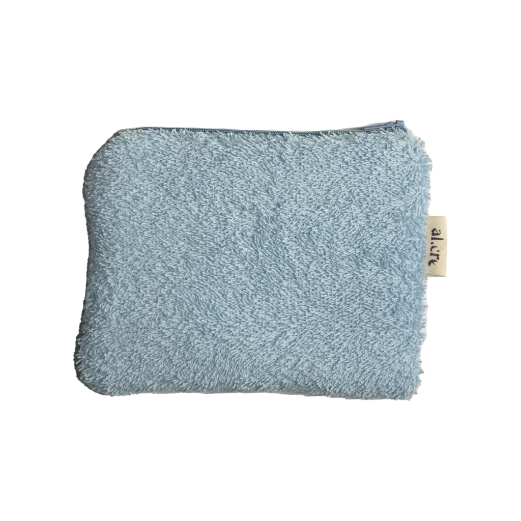 light blue towel medium pouch