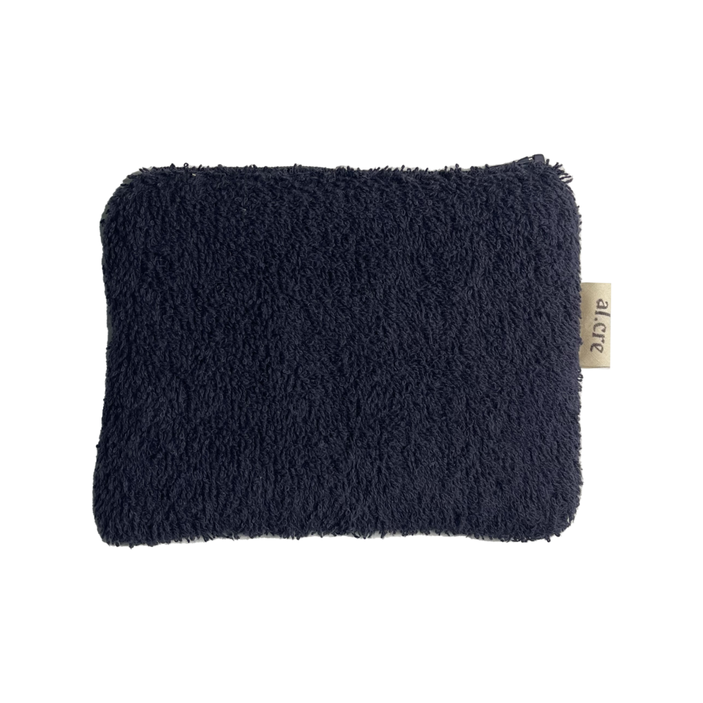 navy towel medium pouch