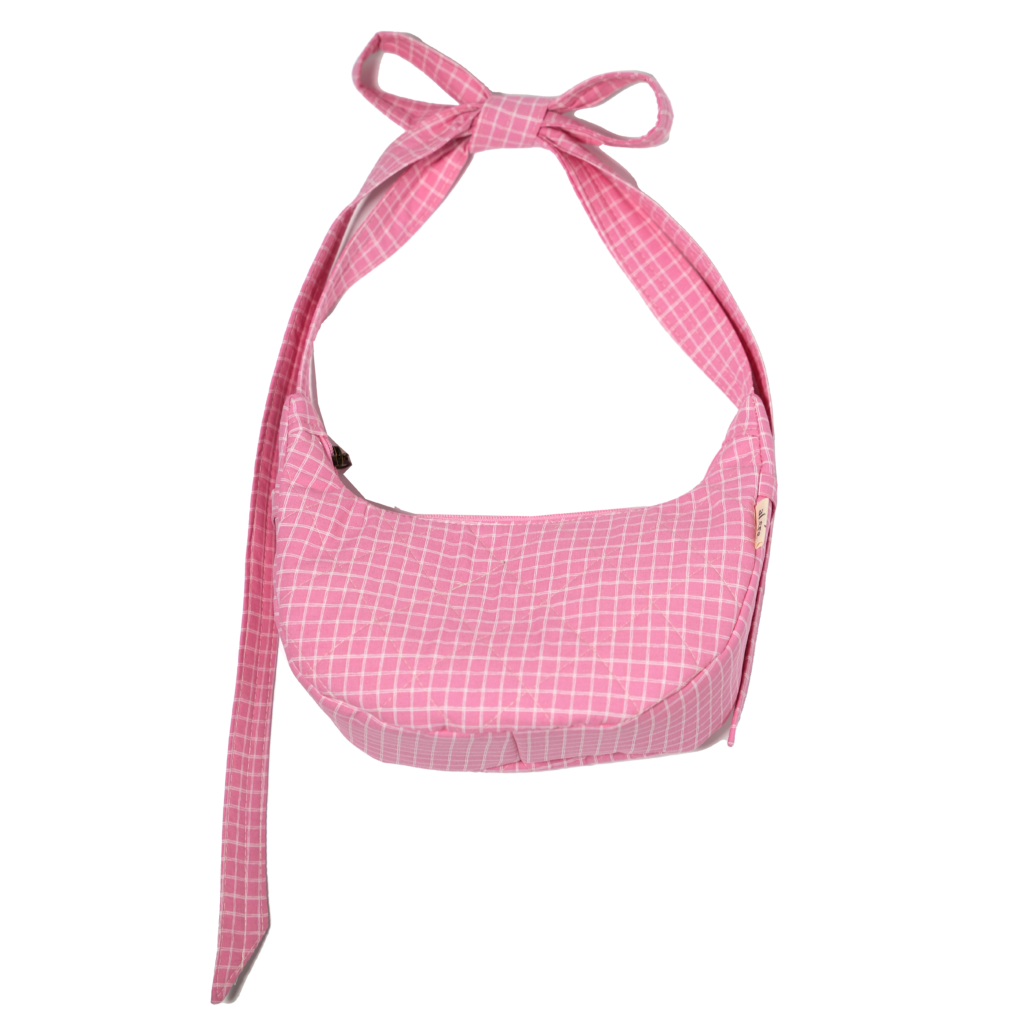 large pink picnic banana bag