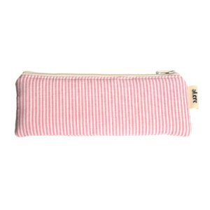 pink stripes pencil case