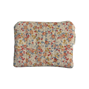 quiled floral medium pouch