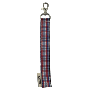 red and blue picnic wrist keychain