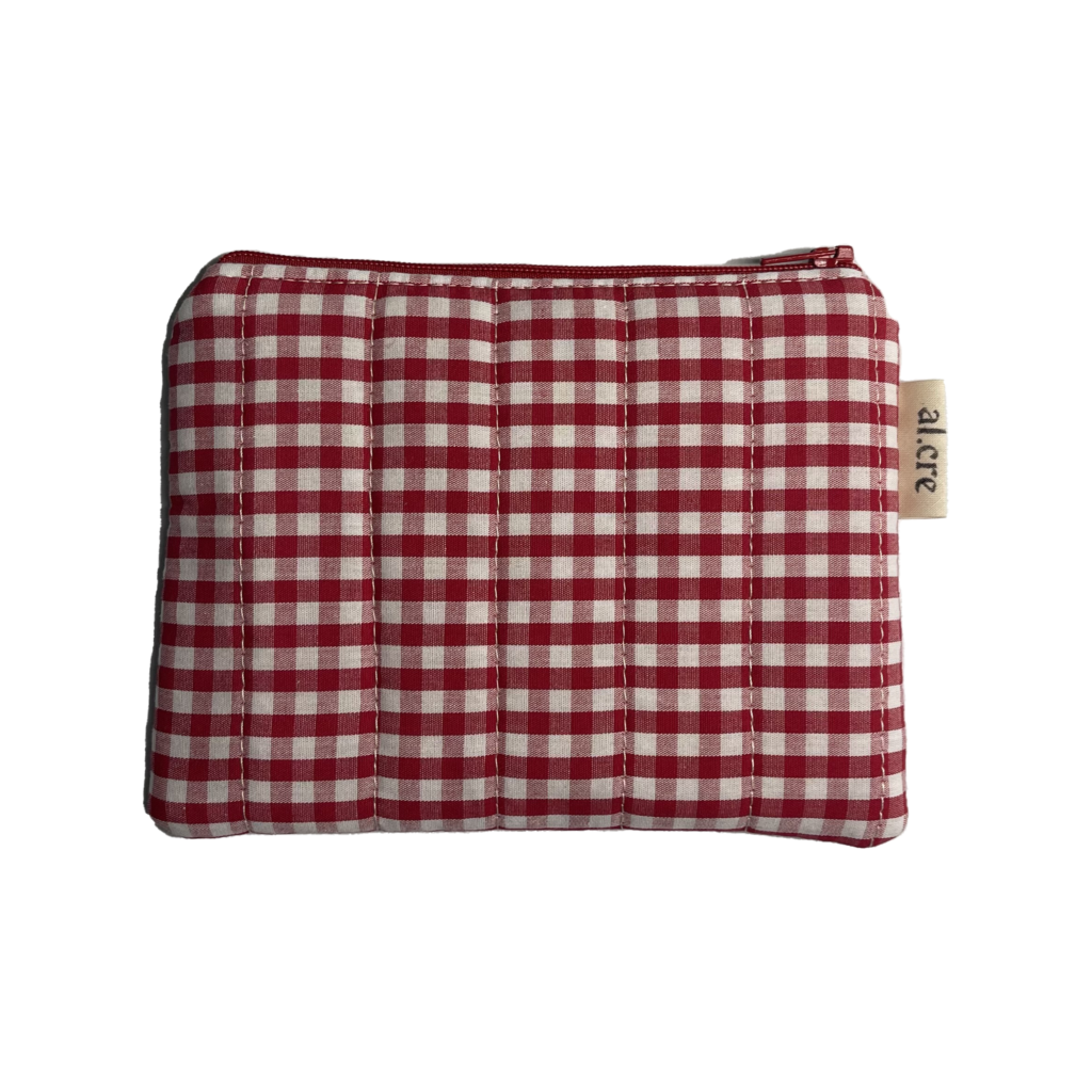 red picnic medium pouch
