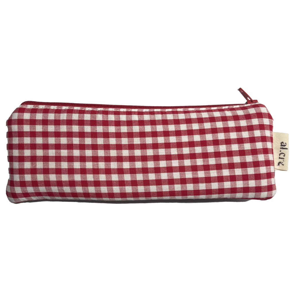 red picnic pencil case