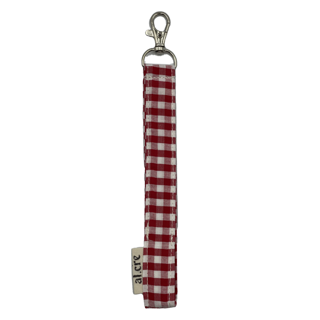 red picnic wrist keychain