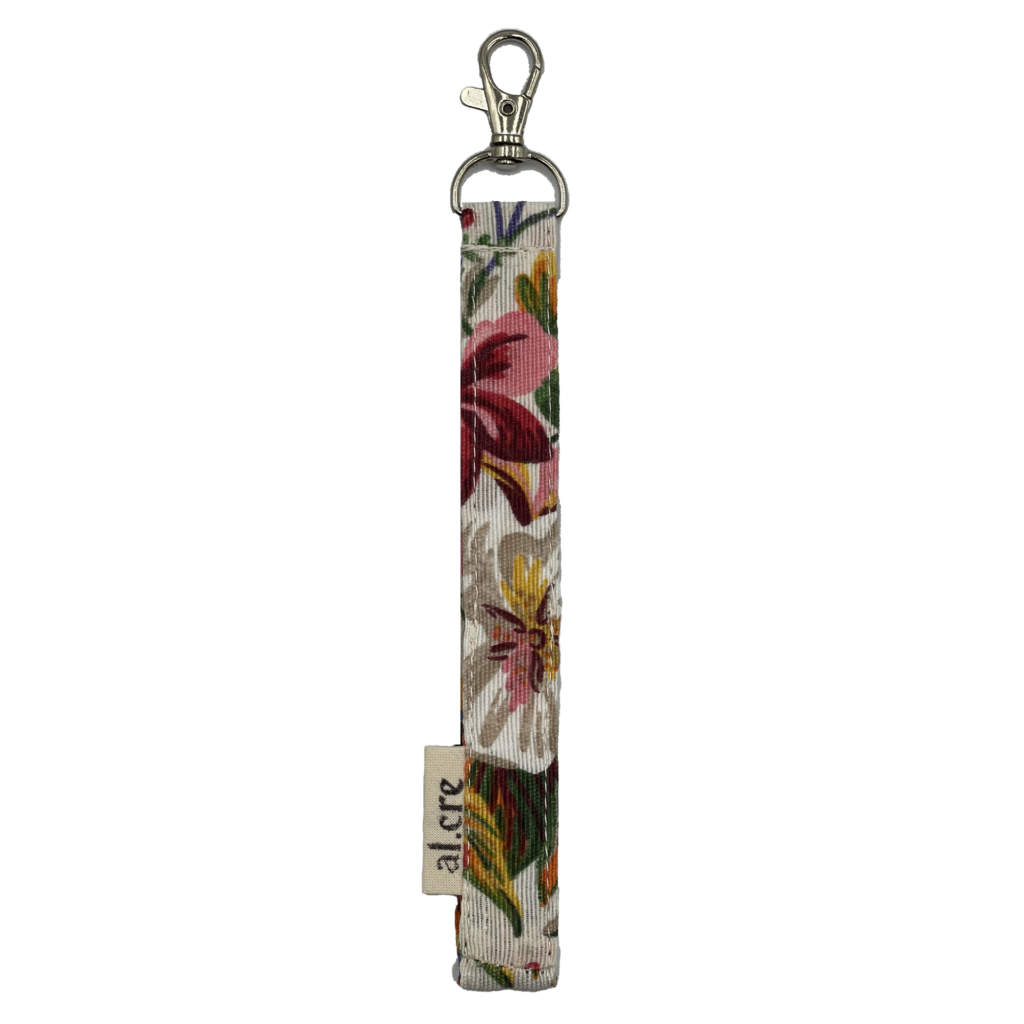 spring floral wrist keychain