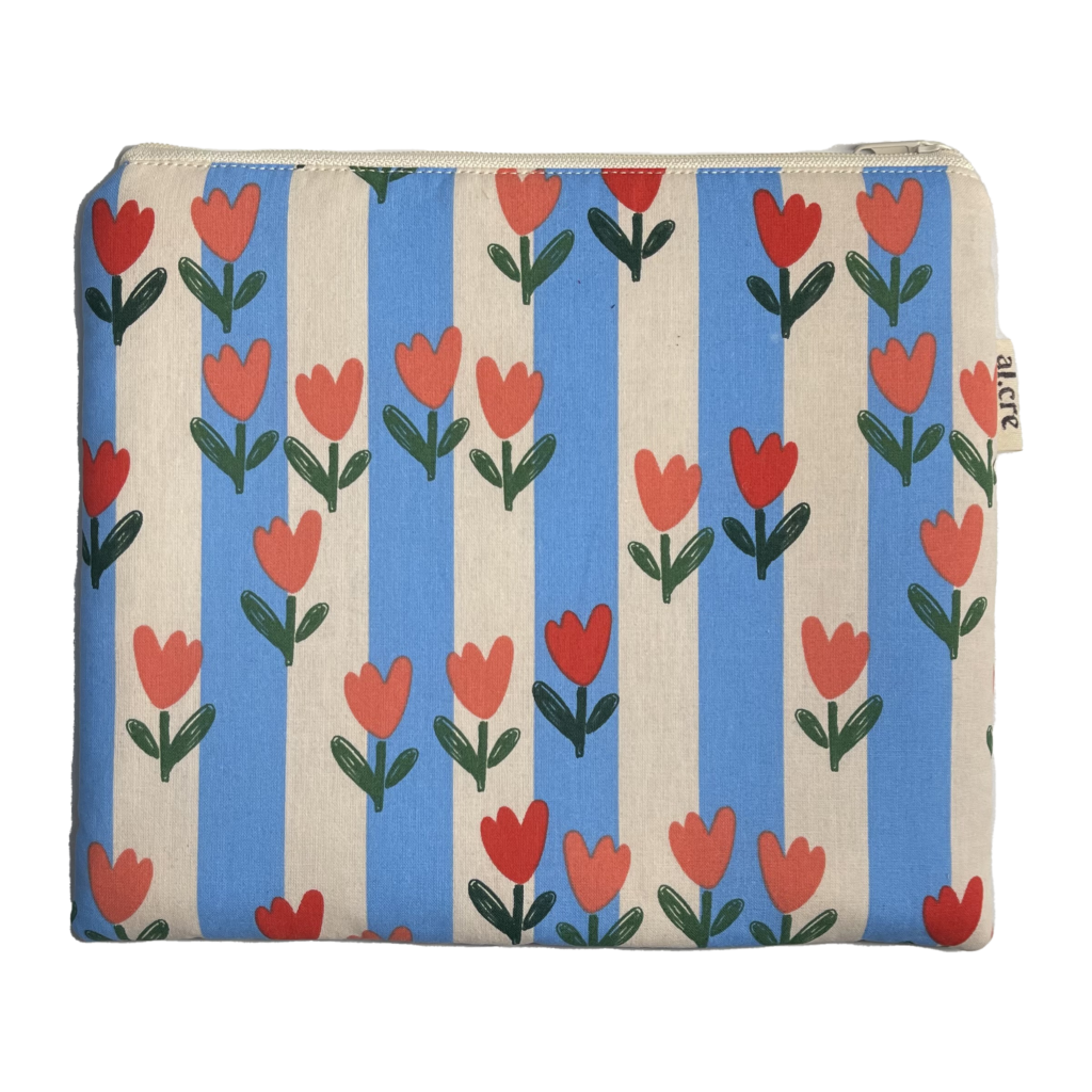 stripes and flowers maxi pouch