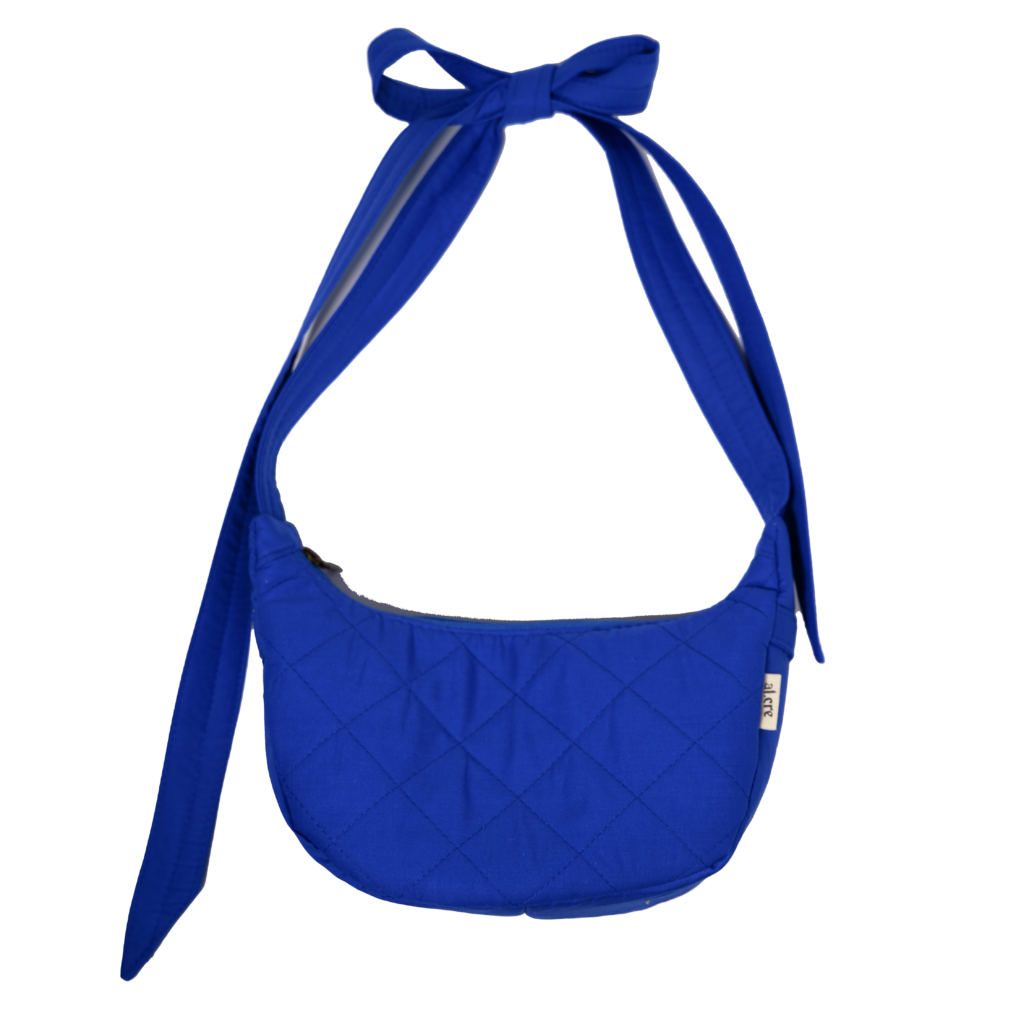 electric blue banana bag
