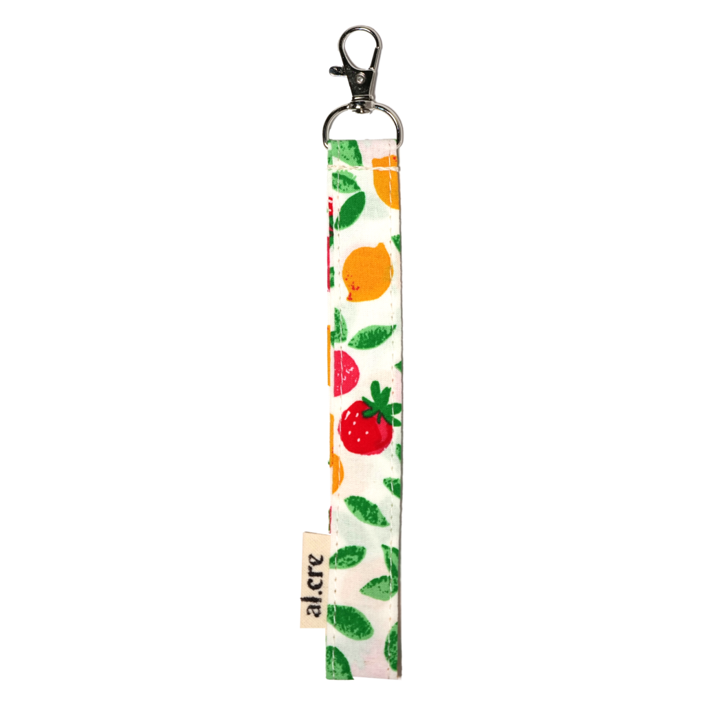 fruits and leaves wrist keychain